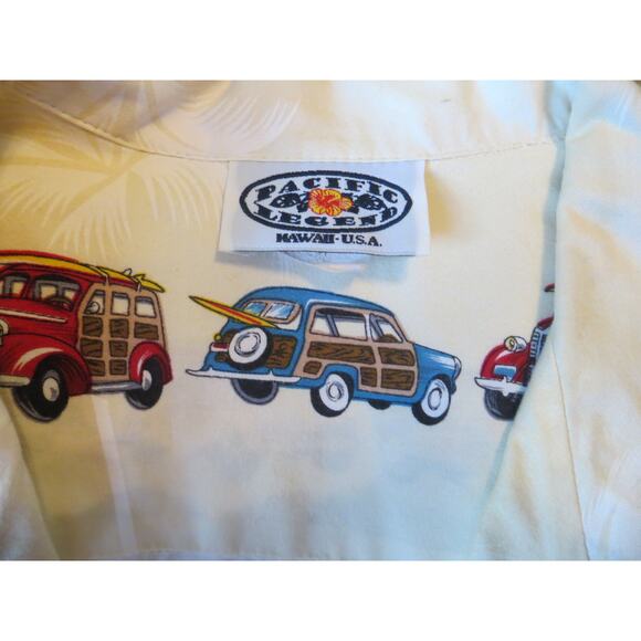 Pacific Legend Classic Car Hawaiian Style Shirt Men Size 2X - Picture 4 of 5